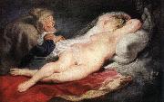 RUBENS, Pieter Pauwel The Hermit and the Sleeping Angelica France oil painting artist